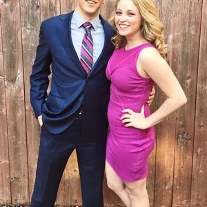 Magenta bodycon dress